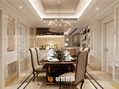 蓝湾国际住宅设计案例，包含客厅、餐厅、卧室