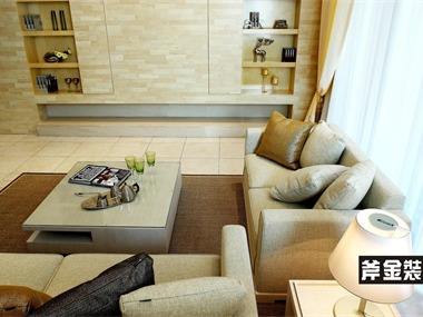 现代客厅沙发背景墙实景图