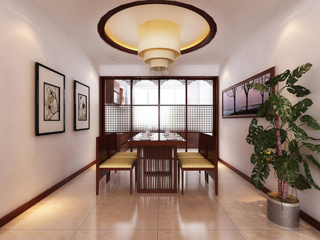 龙川半岛中式三居室餐厅