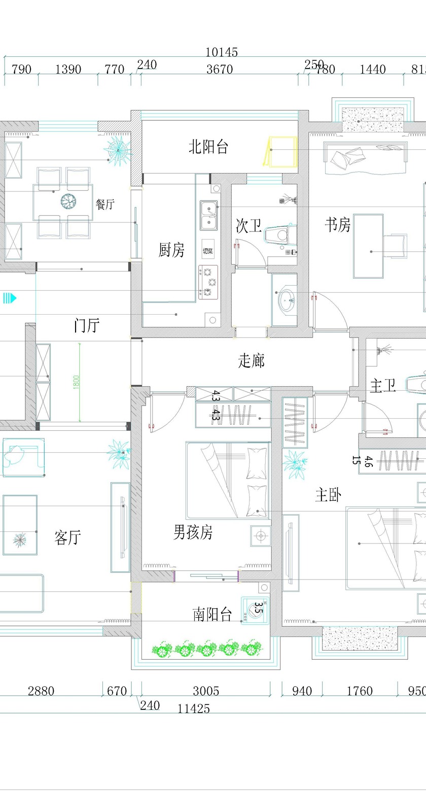 中式平面設(shè)計效果圖